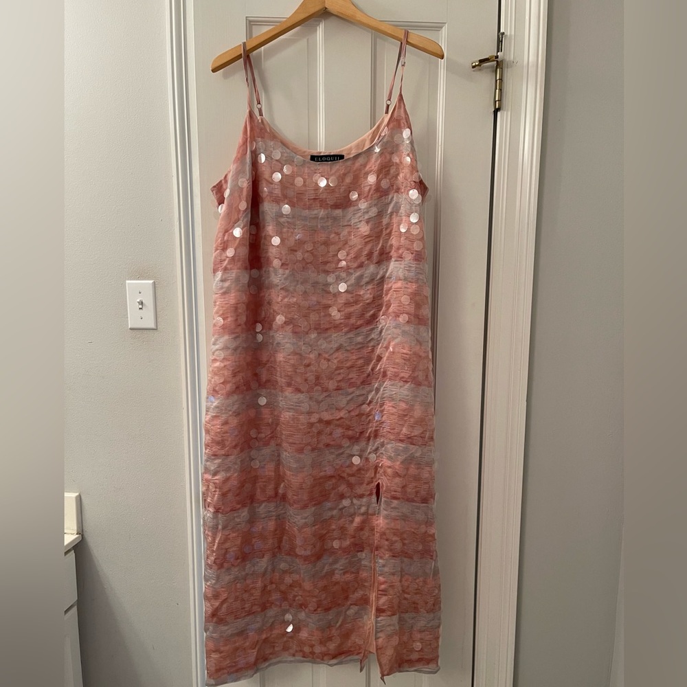 Eloquii Pastel Palette Sequin Midi Dress